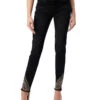 Women's Embroidered Ankle Black Skinny Jeans -Ladies Western Cowboy Shop 0011 ENS464BLK 005