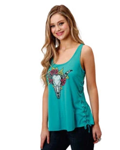 ROPER Women's Lace Up Graphic Tank