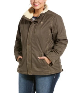 Ariat Women's REAL Grizzly Jacket -Ladies Western Cowboy Shop 10032988 0004 F20 WMS WEST Gaglione 10032988 Plus front