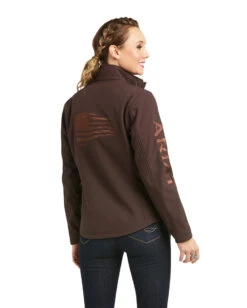Ariat Women's REAL Team Patriot Softshell Jacket -Ladies Western Cowboy Shop 10033520 0002 F20 WMS WEST 10033520 back