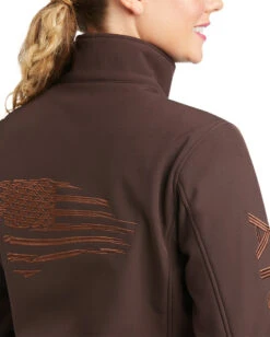 Ariat Women's REAL Team Patriot Softshell Jacket -Ladies Western Cowboy Shop 10033520 0003 F20 WMS WEST 10033520 detail02