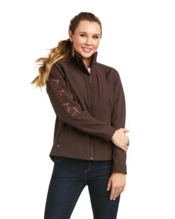 Ariat Women's REAL Team Patriot Softshell Jacket -Ladies Western Cowboy Shop 10033520 0005 F20 WMS WEST 10033520 front