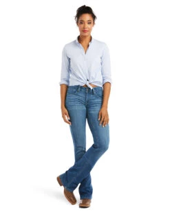 Ariat Women's R.E.A.L. Mid Rise Patricia Boot Cut Jean -Ladies Western Cowboy Shop 10036812 0006 F21 WEST WMS 10036812 full