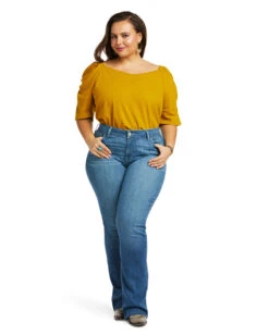 Ariat Women's R.E.A.L. Mid Rise Patricia Boot Cut Jean -Ladies Western Cowboy Shop 10036812 0008 F21 WMS WEST 10036812 detail01 plus