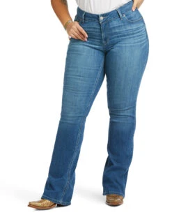 Ariat Women's R.E.A.L. Mid Rise Patricia Boot Cut Jean -Ladies Western Cowboy Shop 10036812 0009 F21 WMS WEST 10036812 front plus