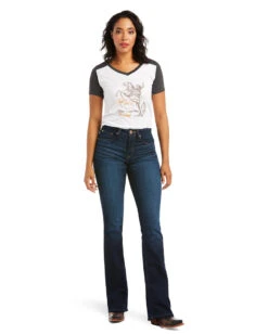 Ariat Women's R.E.A.L. High Rise Ballary Boot Cut Jean 10 Ariat Women's R.E.A.L. High Rise Ballary Boot Cut Jean -Ladies Western Cowboy Shop 10036813 0005 F21 WEST WMS 10036813 full