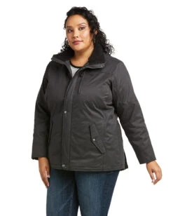 Ariat Women's REAL Grizzly Jacket -Ladies Western Cowboy Shop 10037470 0008 F21 WMS WEST 10037470 front plus