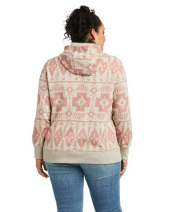 Ariat Women's REAL Southwest Hoodie -Ladies Western Cowboy Shop 10037583 0001 F21 WMS WEST 10037583 back plus