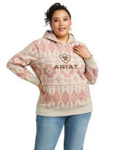 Ariat Women's REAL Southwest Hoodie -Ladies Western Cowboy Shop 10037583 0004 F21 WMS WEST 10037583 front plus