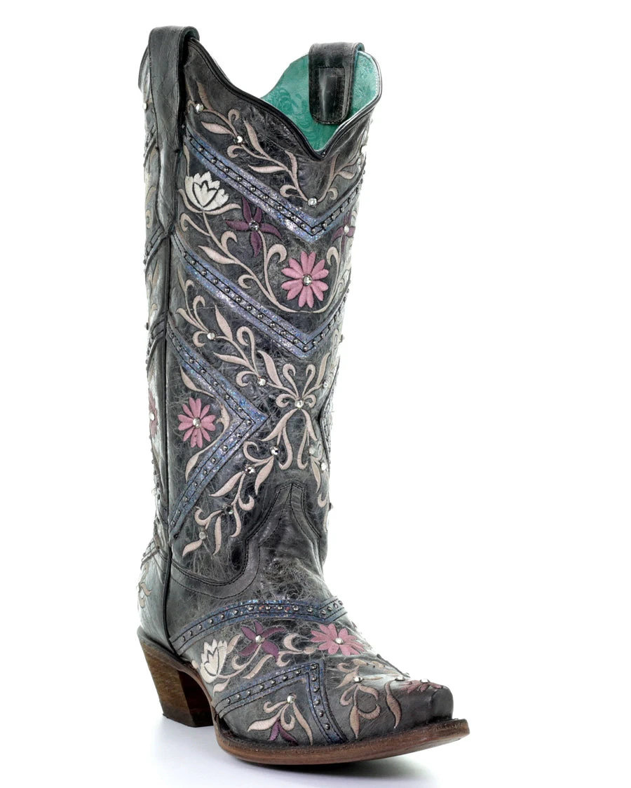 Corral Women's Heavy Floral Embroidered Boots 12 Corral Women's Heavy Floral Embroidered Boots - Image 10