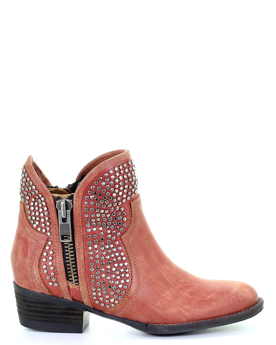 Corral Women's Studded Fashion Ankle Boots - Red 14 Corral Women's Studded Fashion Ankle Boots - Red - Image 12