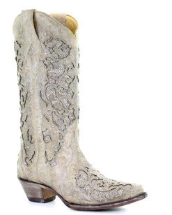 Corral Women's Glitter And Crystals Wedding Boots