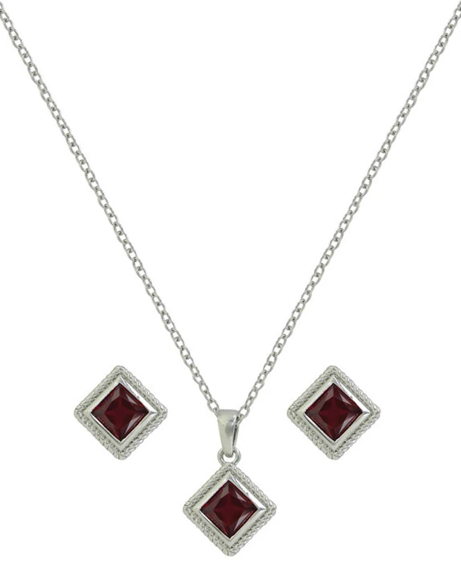 Montana Silversmiths Womens Under A Crimson Moon Jewelry Set 3 Montana Silversmiths Womens Under A Crimson Moon Jewelry Set