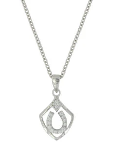 Montana Silversmiths Shielded In Horseshoes Necklace