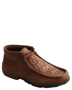 Twisted X Women's Floral Tooled Driving Moccasins