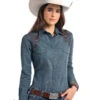 Womens Textured Iridescent Long Sleeve Western Shirt -Ladies Western Cowboy Shop 1 2bba8150 6539 44ce a7b3 e5e7cf4d6d5c