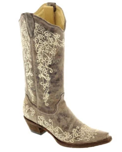 Corral Women's Crater Bone Embroidery Boots -Ladies Western Cowboy Shop 1 31f8152e 76d7 43ca 801c 200947c714df