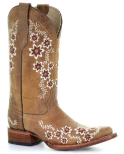 Corral Women's Floral Embroidered Square Toe Boots