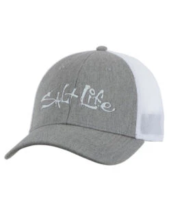Fish Dive Surf Stretch Ball Cap - Grey Heather