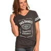 Women's Jack Daniels Label Football Style T-Shirt -Ladies Western Cowboy Shop 1 62d92616 5910 440b 83f7 1a82994da952