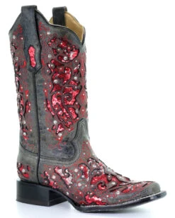 Corral Women's Sequin Inlay Square-Toe Boots