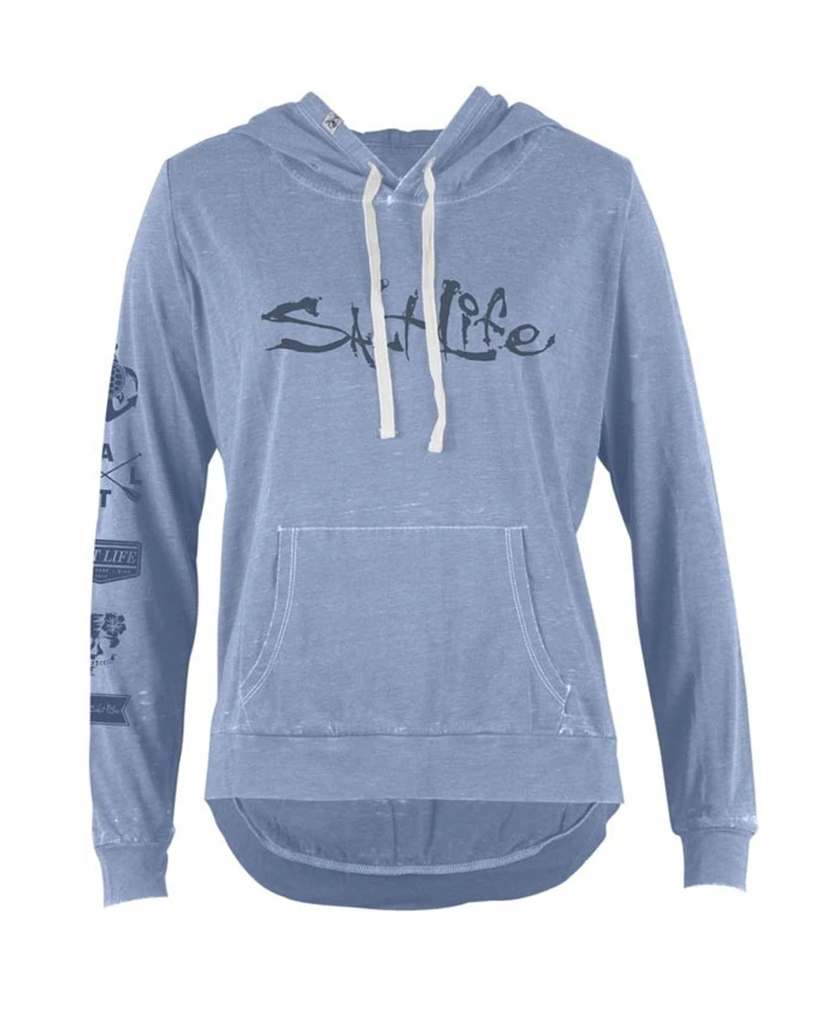 Womens Oasis Sunburnt Pullover Hoodie - Chambray 3 Womens Oasis Sunburnt Pullover Hoodie - Chambray