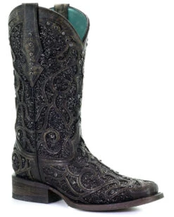 Corral Women's Glitter Inlay Square-Toe Boots