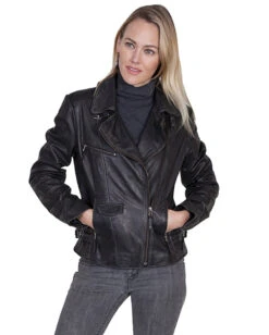 Scully Women's Leather Motorcycle Jacket