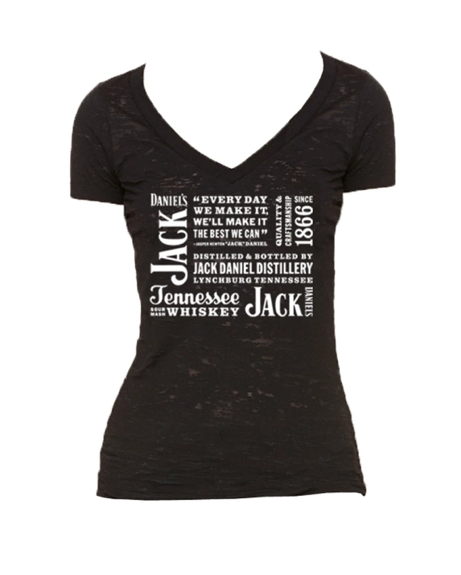 Womens V Neck Burnout T-Shirt 3 Womens V Neck Burnout T-Shirt