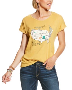 Ariat Women's USA Map T-Shirt