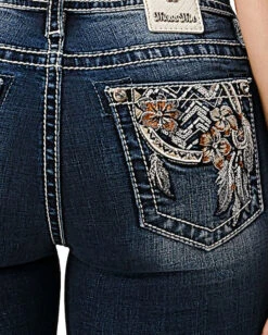 Women's Dreamy Floral Bootcut Jeans 11 Women's Dreamy Floral Bootcut Jeans -Ladies Western Cowboy Shop 202203MMJ 0025 M3794B E