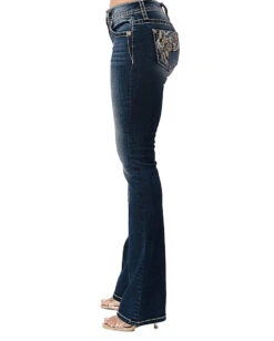 Women's Dreamy Floral Bootcut Jeans 9 Women's Dreamy Floral Bootcut Jeans -Ladies Western Cowboy Shop 202203MMJ 0028 M3794B B