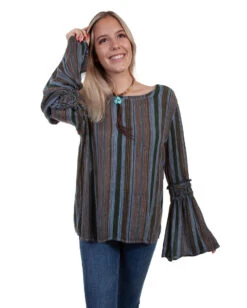 Scully Women's Braided Back Blouse