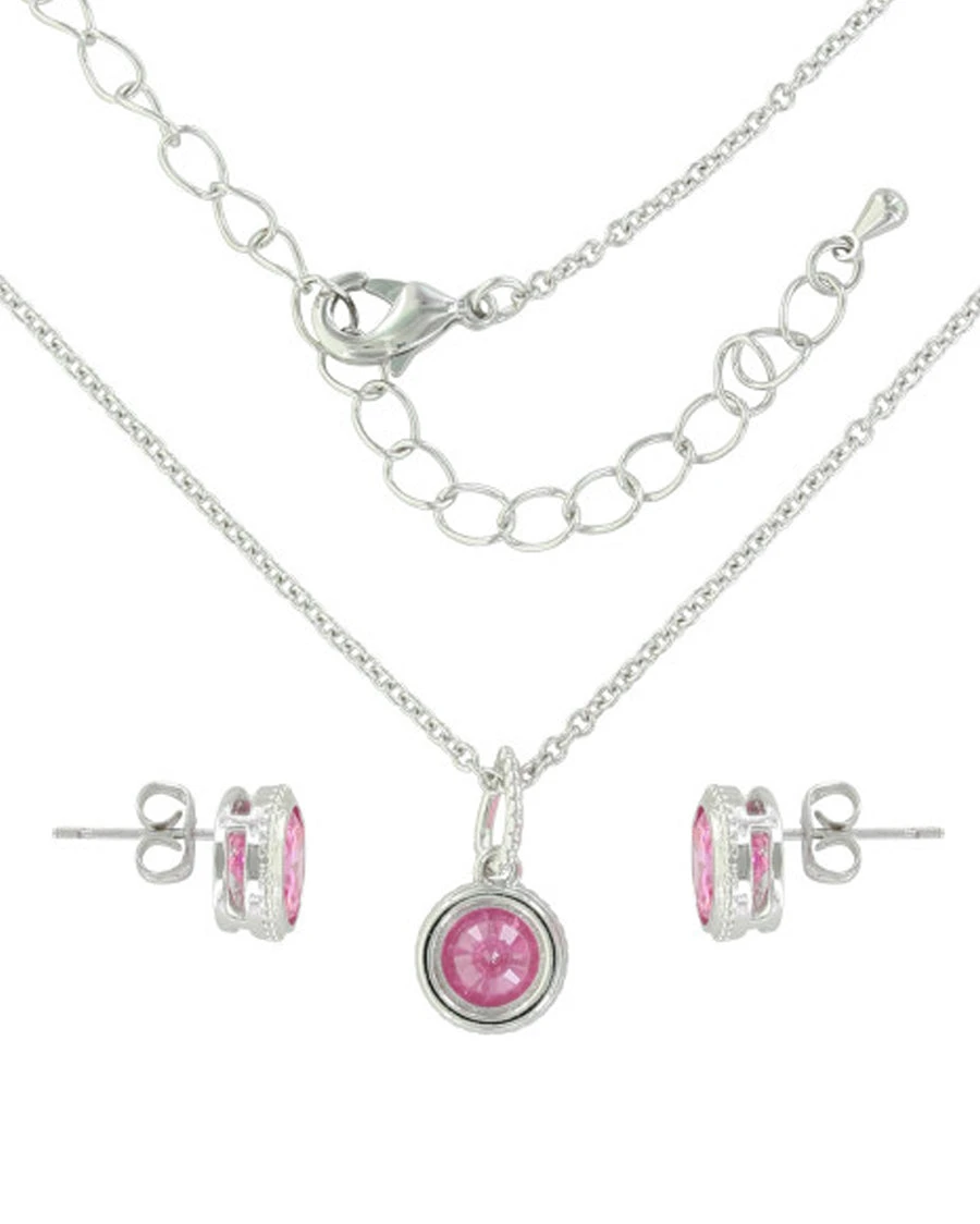 Montana Silversmiths Womens Tough Enough To Wear Pink Jewelry Set 4 Montana Silversmiths Womens Tough Enough To Wear Pink Jewelry Set - Image 2