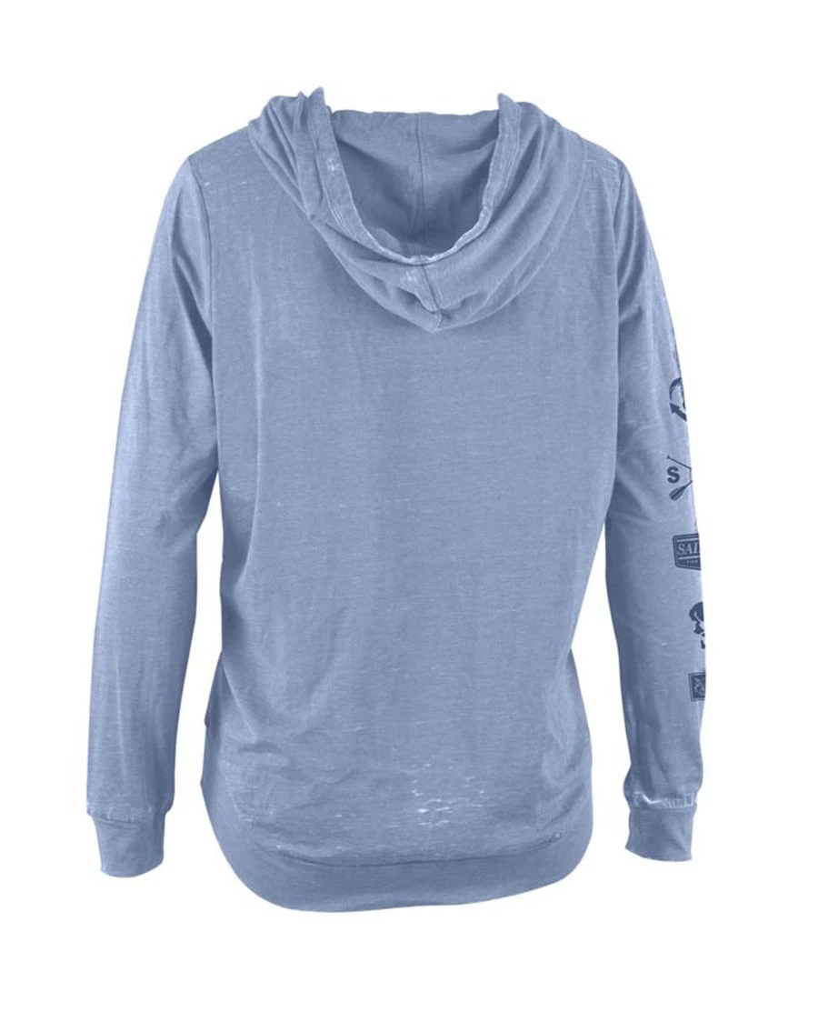 Womens Oasis Sunburnt Pullover Hoodie - Chambray 4 Womens Oasis Sunburnt Pullover Hoodie - Chambray - Image 2