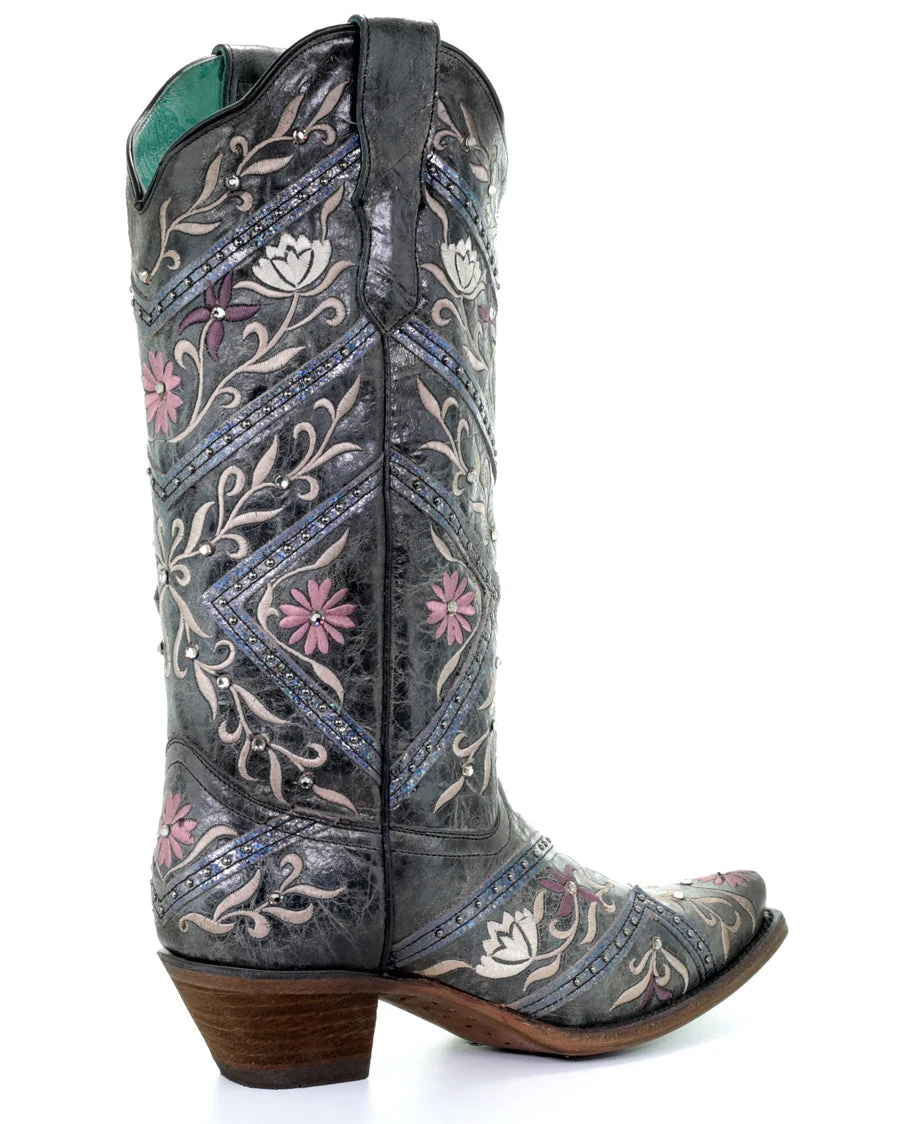 Corral Women's Heavy Floral Embroidered Boots 4 Corral Women's Heavy Floral Embroidered Boots - Image 2