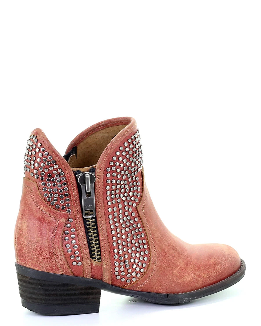 Corral Women's Studded Fashion Ankle Boots - Red 4 Corral Women's Studded Fashion Ankle Boots - Red - Image 2