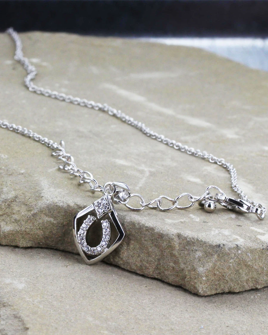 Montana Silversmiths Shielded In Horseshoes Necklace 5 Montana Silversmiths Shielded In Horseshoes Necklace - Image 3