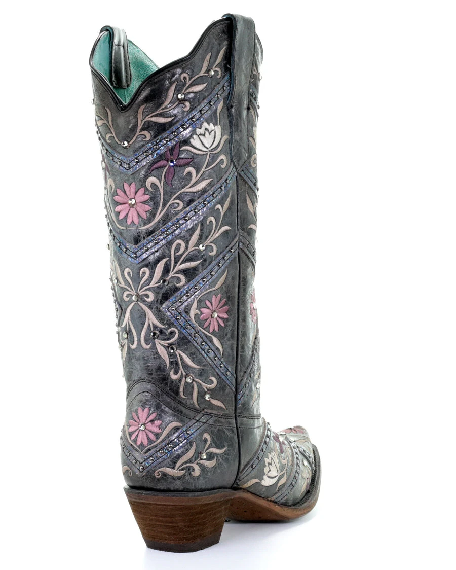 Corral Women's Heavy Floral Embroidered Boots 5 Corral Women's Heavy Floral Embroidered Boots - Image 3