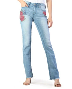 Women's Easy Fit Red Floral Cut Jean 7 Women's Easy Fit Red Floral Cut Jean -Ladies Western Cowboy Shop 3 c604ba83 c32c 4e1e b87e 9ed2bacb4d03