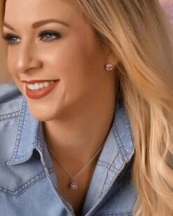 Montana Silversmiths Womens Tough Enough To Wear Pink Jewelry Set 9 Montana Silversmiths Womens Tough Enough To Wear Pink Jewelry Set -Ladies Western Cowboy Shop 4 042e7863 943c 4d33 8b79 ac0ffefb1b84