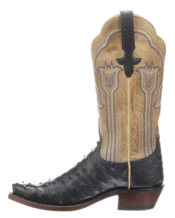 Lucchese Womens Maeve Full-Quill Ostrich Boots - Navy -Ladies Western Cowboy Shop 4 bb00916c 0c8c 45a0 bb65 d198f5273734