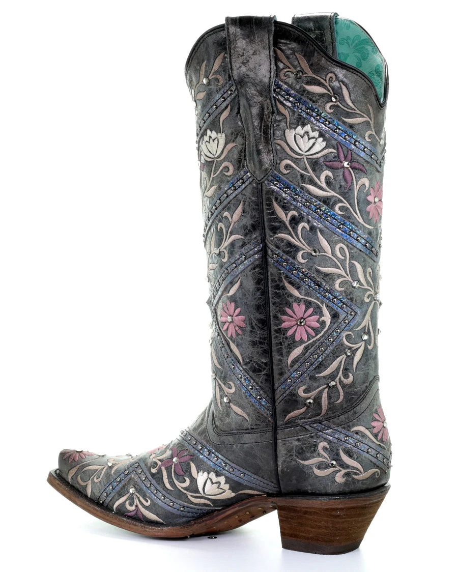 Corral Women's Heavy Floral Embroidered Boots 8 Corral Women's Heavy Floral Embroidered Boots - Image 6