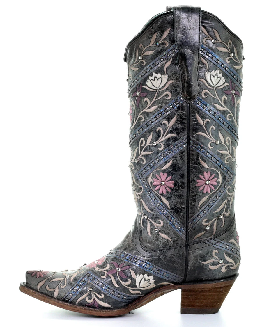 Corral Women's Heavy Floral Embroidered Boots 9 Corral Women's Heavy Floral Embroidered Boots - Image 7