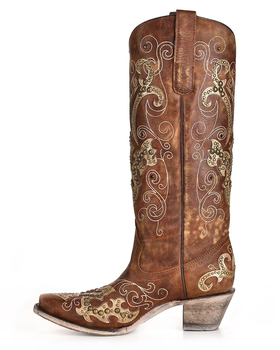 Corral Women's Studded Overlay Western Boots 5 Corral Women's Studded Overlay Western Boots - Image 3