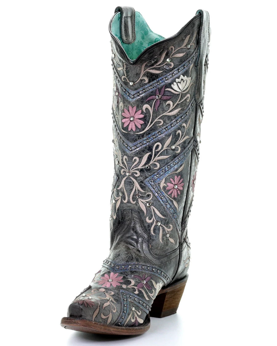 Corral Women's Heavy Floral Embroidered Boots 11 Corral Women's Heavy Floral Embroidered Boots - Image 9