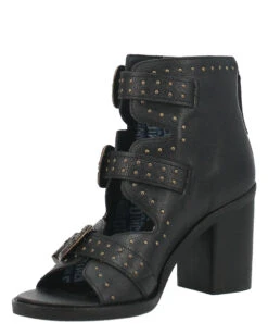 Dingo Women's Ziggy Leather Sandals 21 Dingo Women's Ziggy Leather Sandals -Ladies Western Cowboy Shop A 0063 DI787 Black 8