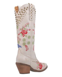 Dingo Women's Poppy Western Boots -Ladies Western Cowboy Shop A 0206 DI732 White 10
