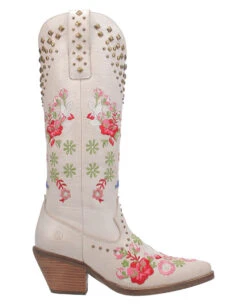 Dingo Women's Poppy Western Boots -Ladies Western Cowboy Shop A 0214 DI732 White 2