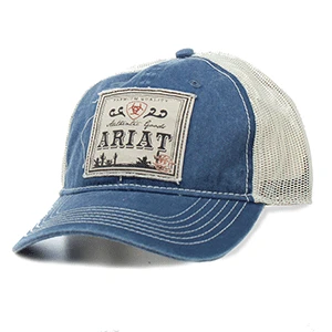 Blue Hat With The Ariat Patch 3 Blue Hat With The Ariat Patch